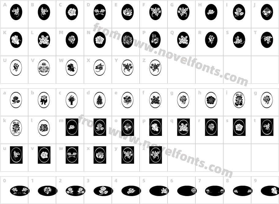 WWRosebudCharacter Map