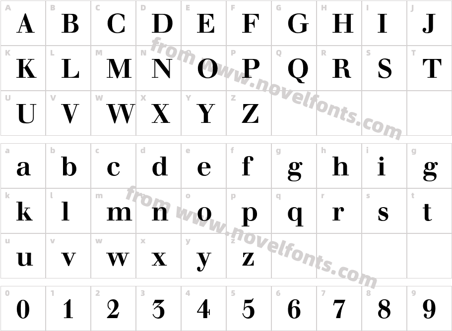 WalbaumBook-MediumCharacter Map