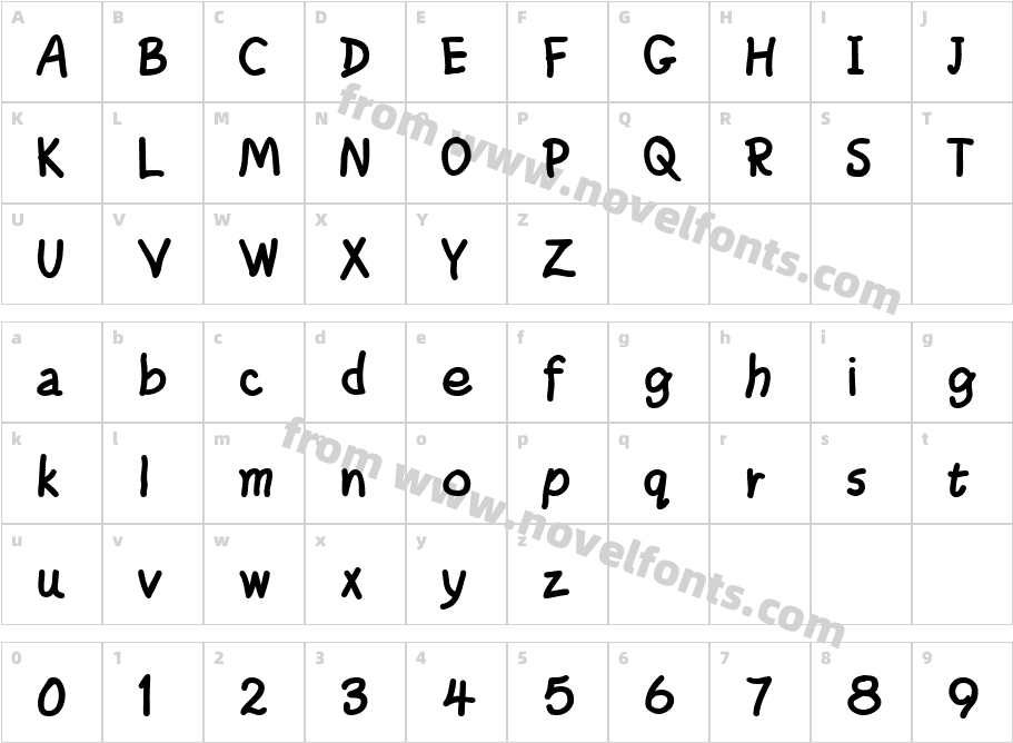 WalcomeOne BoldCharacter Map