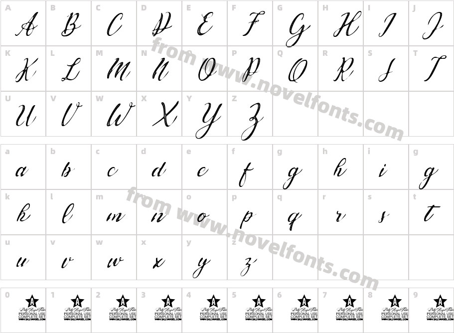 Waldorf Astoria Personal Use RegularCharacter Map