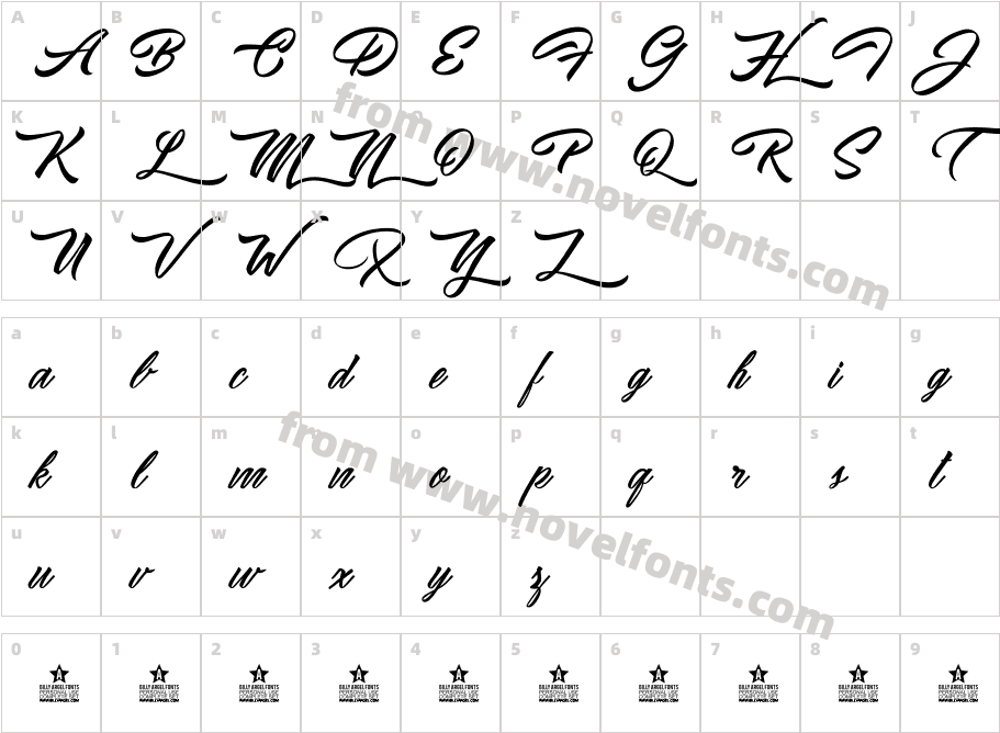 Walking Stones Personal UseCharacter Map