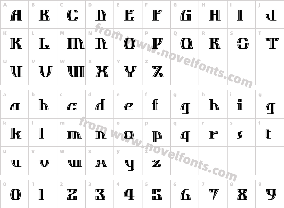 DosEquisCharacter Map