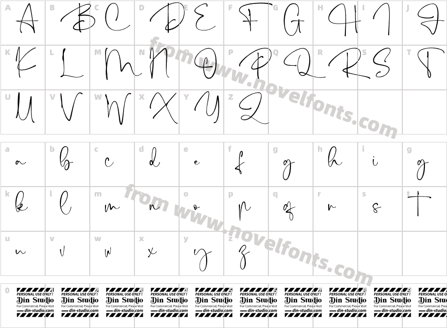 Walnut Candy personal useCharacter Map