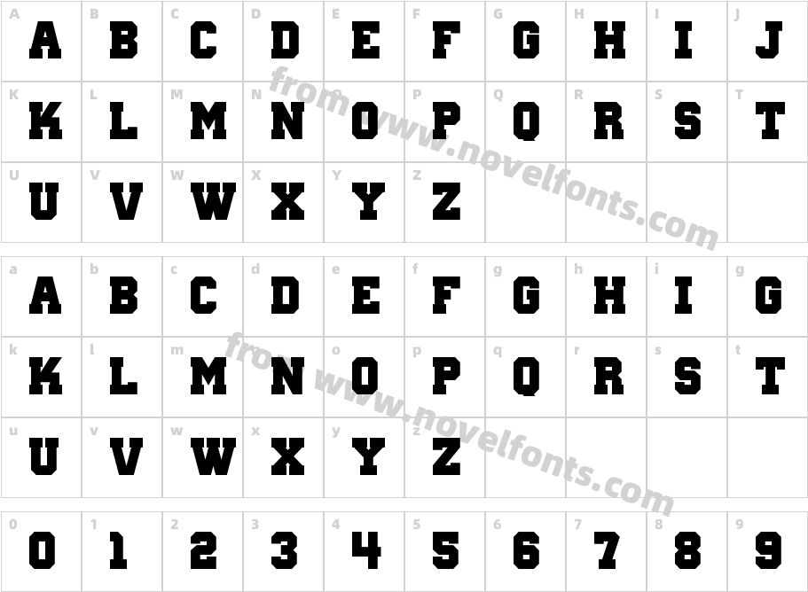 Wanted M54Character Map