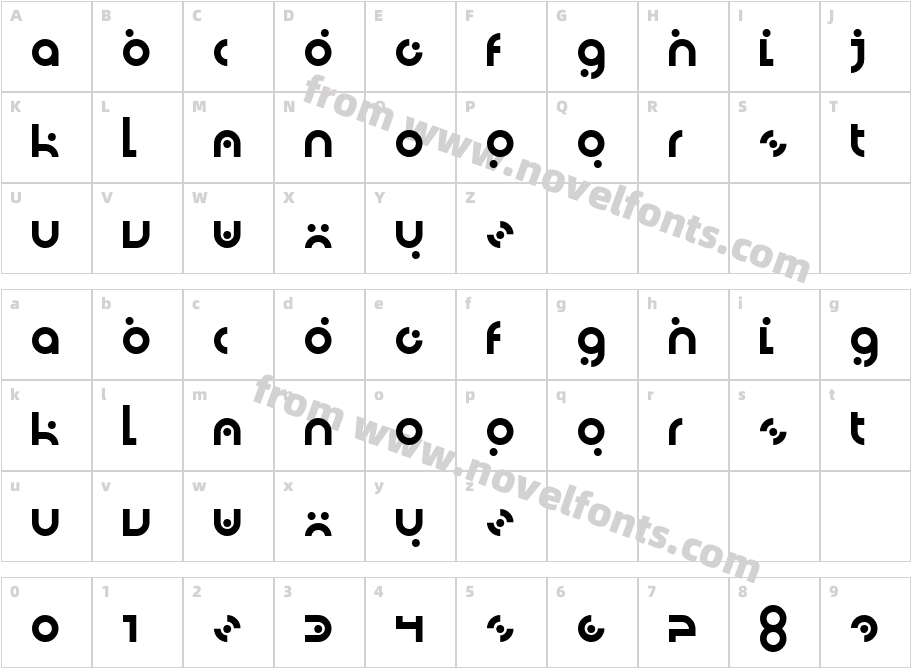 DotLiriumCharacter Map