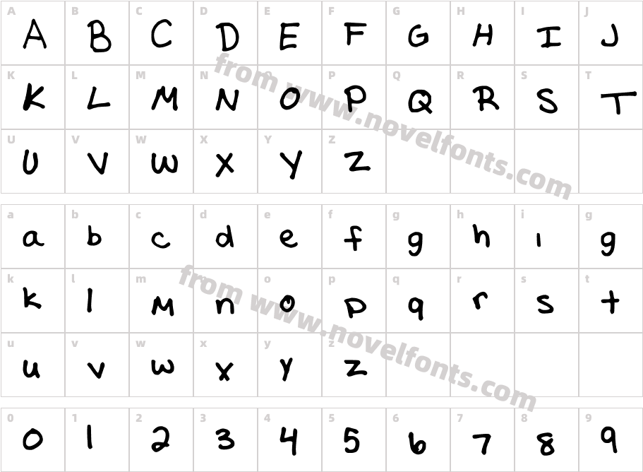 WashedPurple1Character Map