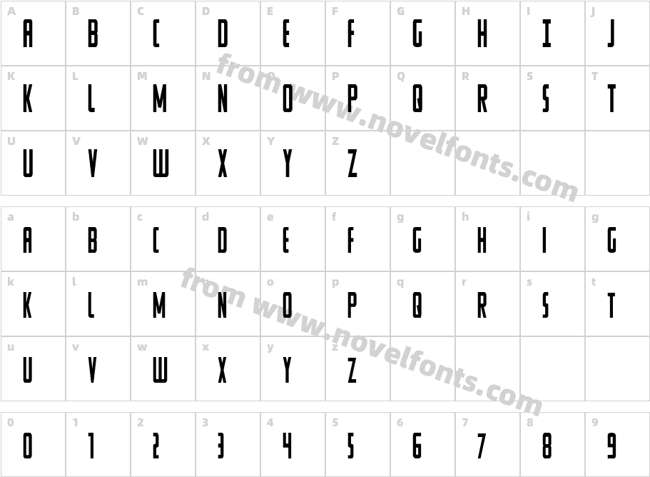 Watchtower CondensedCharacter Map