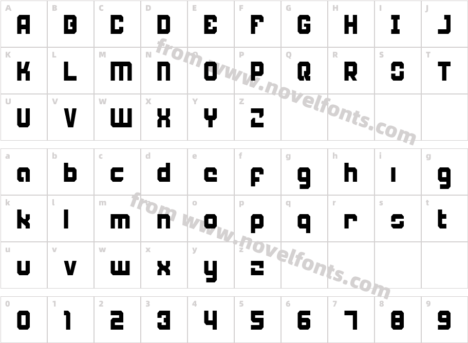 Weaponeer CondensedCharacter Map