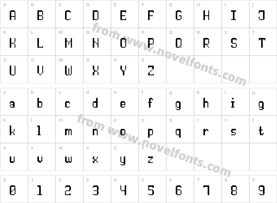 Double Pixel-7Character Map