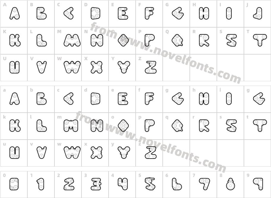 WebPressBoldCharacter Map