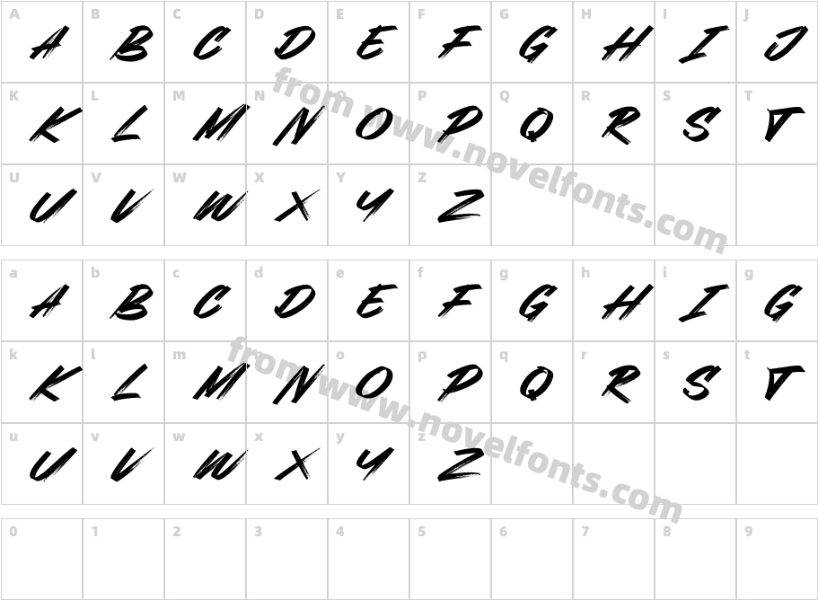 WebrushCharacter Map