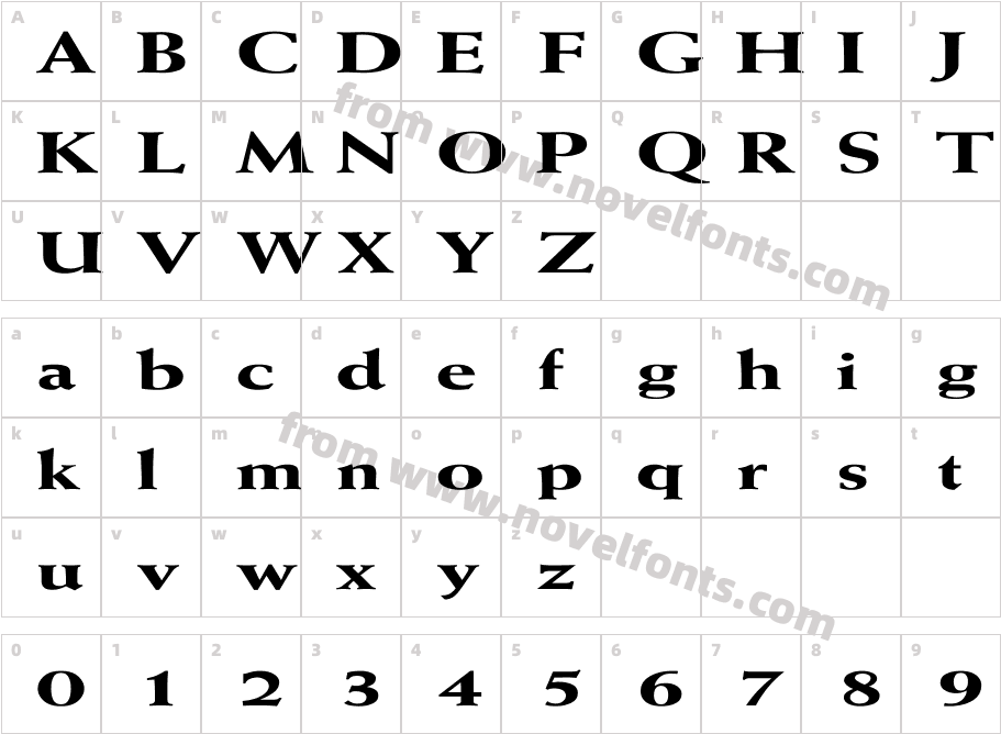 Weiss-ExtraBold ExCharacter Map