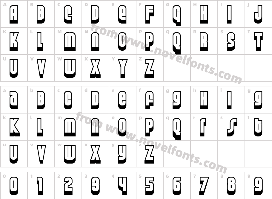 Weltron 2001Character Map