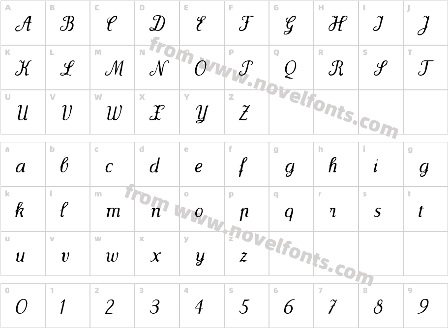 Wenceslas-ObliqueCharacter Map