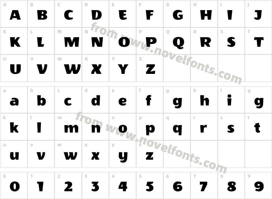 WendyOne-RegularCharacter Map