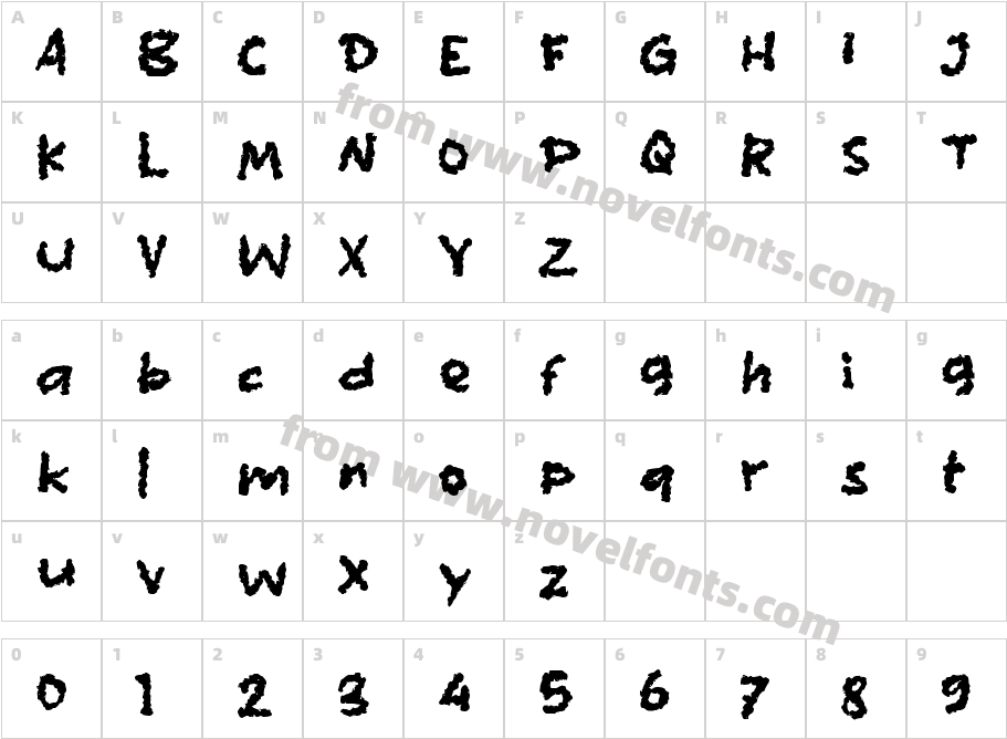 Down CloudCharacter Map