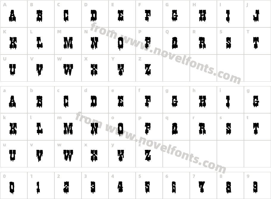 Western NightmareCharacter Map