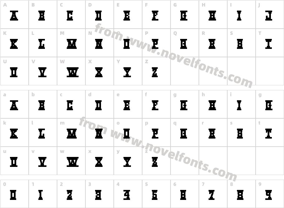 Western Rail ExpandedCharacter Map