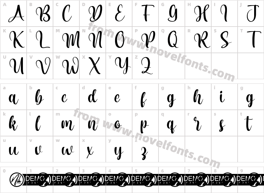 WesthamptonDemoRegularCharacter Map