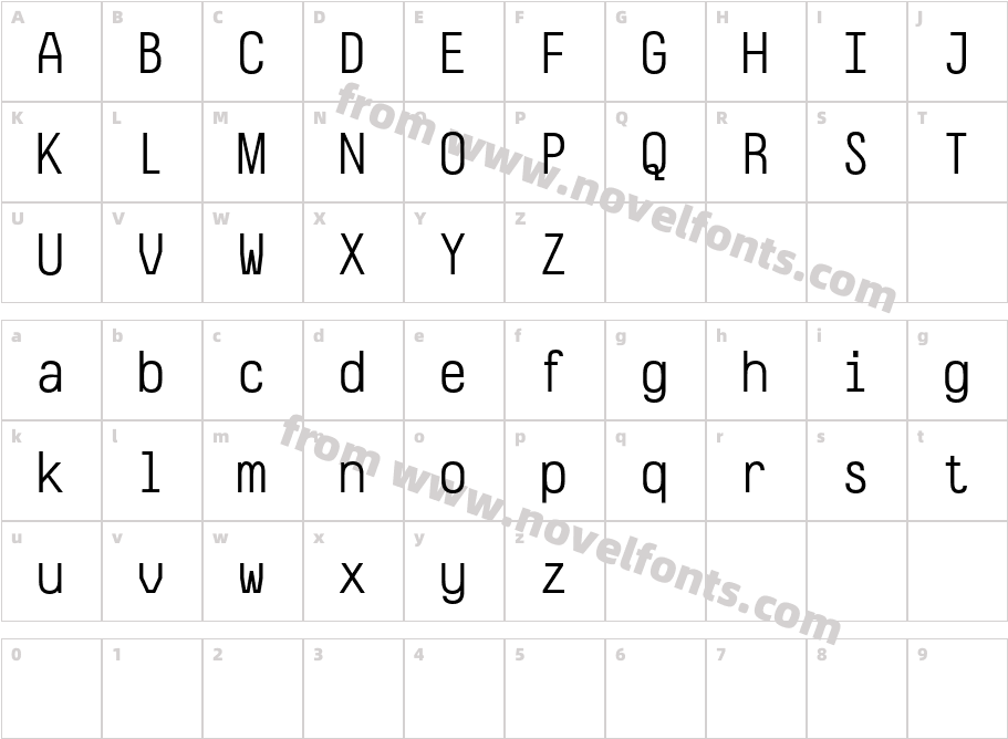 CS Liona Mono Demo RegularCharacter Map