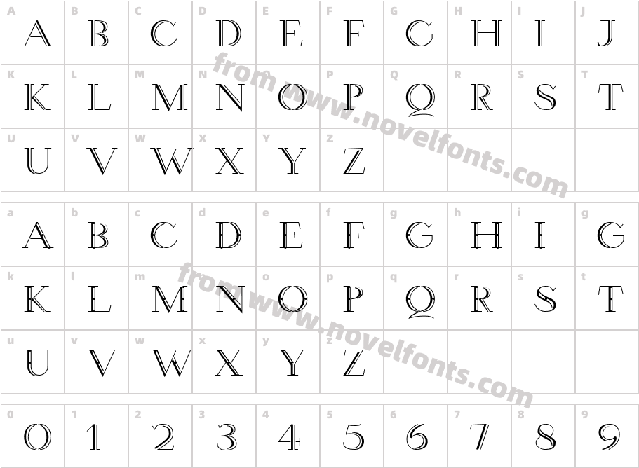 Wetetque BoldCharacter Map