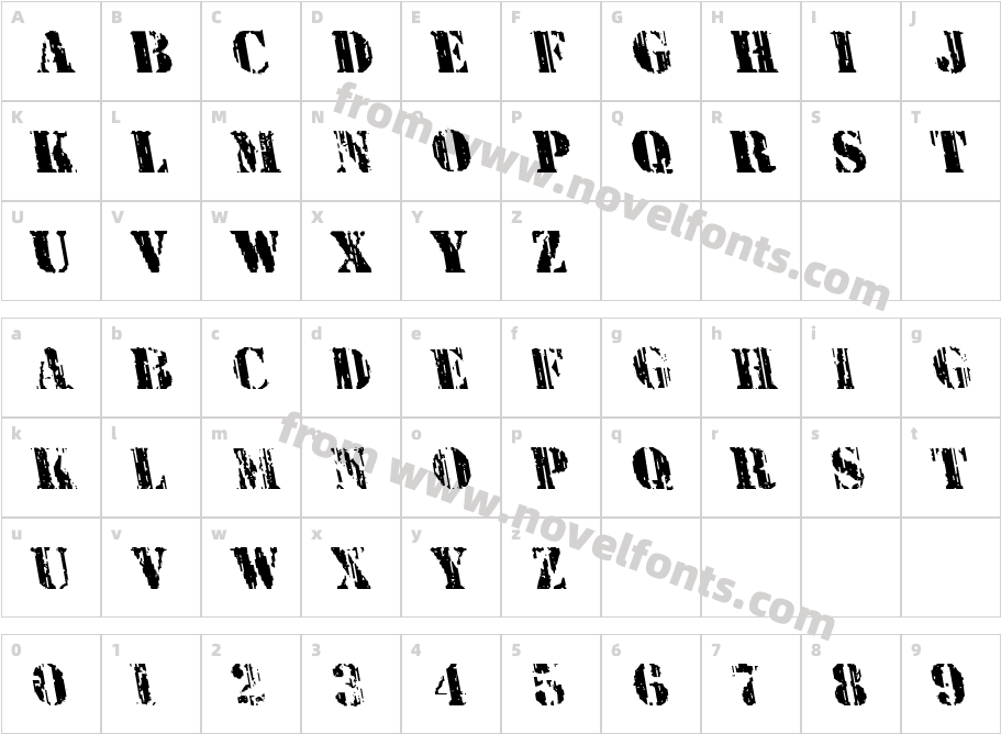 Wetworks LeftalicCharacter Map