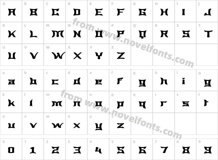 Wewak WideCharacter Map