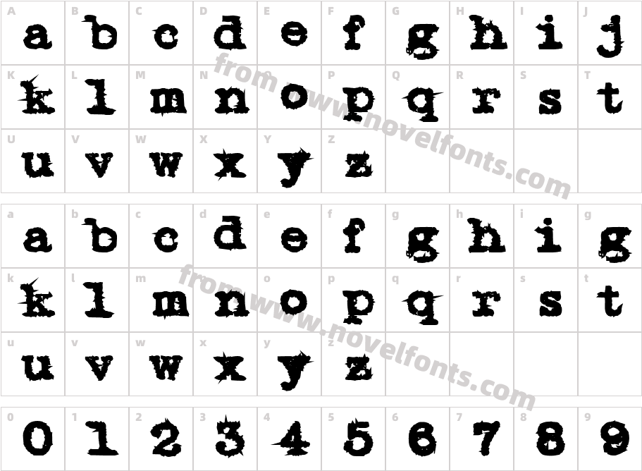 DozenCharacter Map