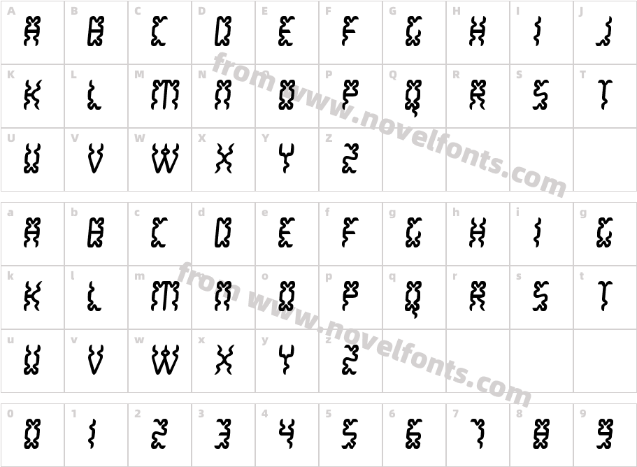 WhiteLake-RegularCharacter Map