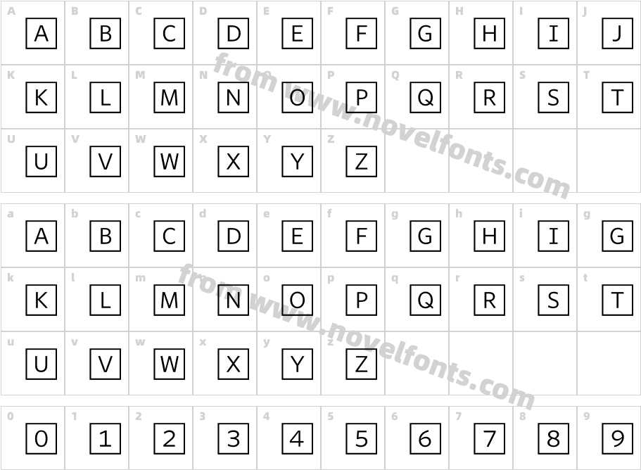 WhitneyIndexWhite-SquareLt1Character Map