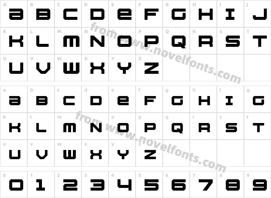 Whittle BoldCharacter Map