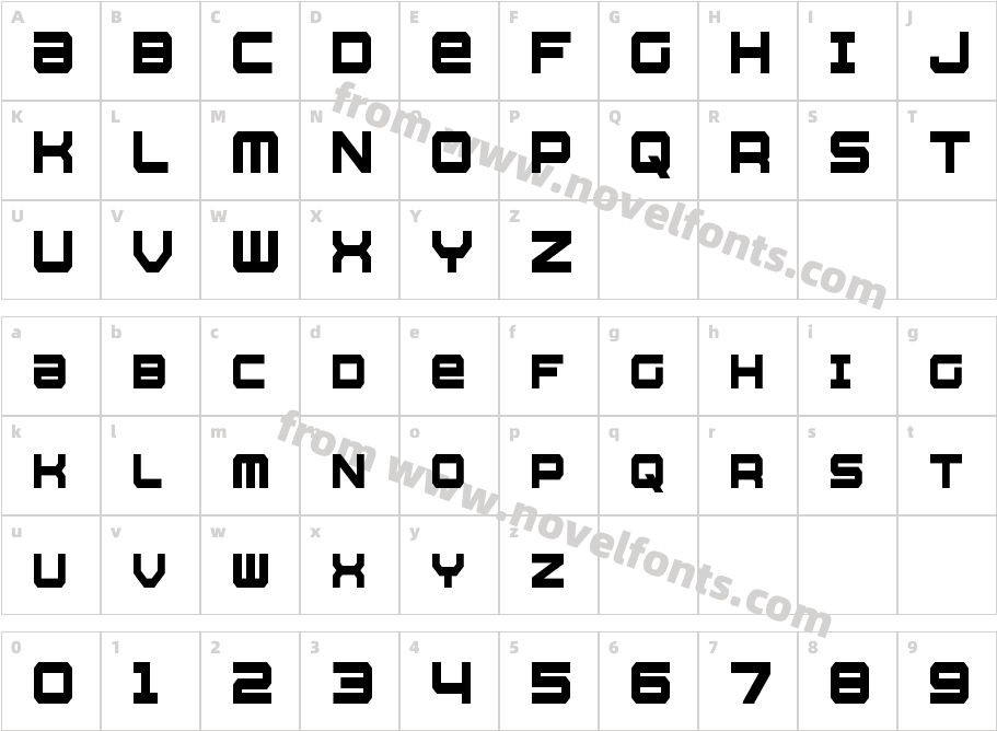 Whittle Condensed BoldCharacter Map