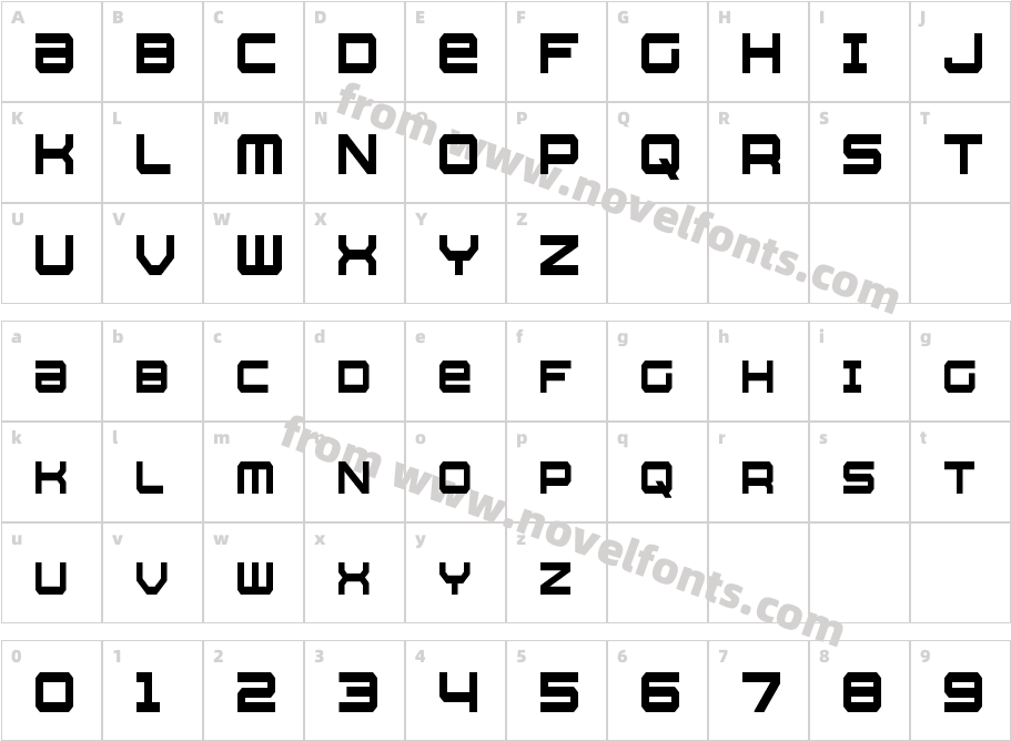 Whittle CondensedCharacter Map