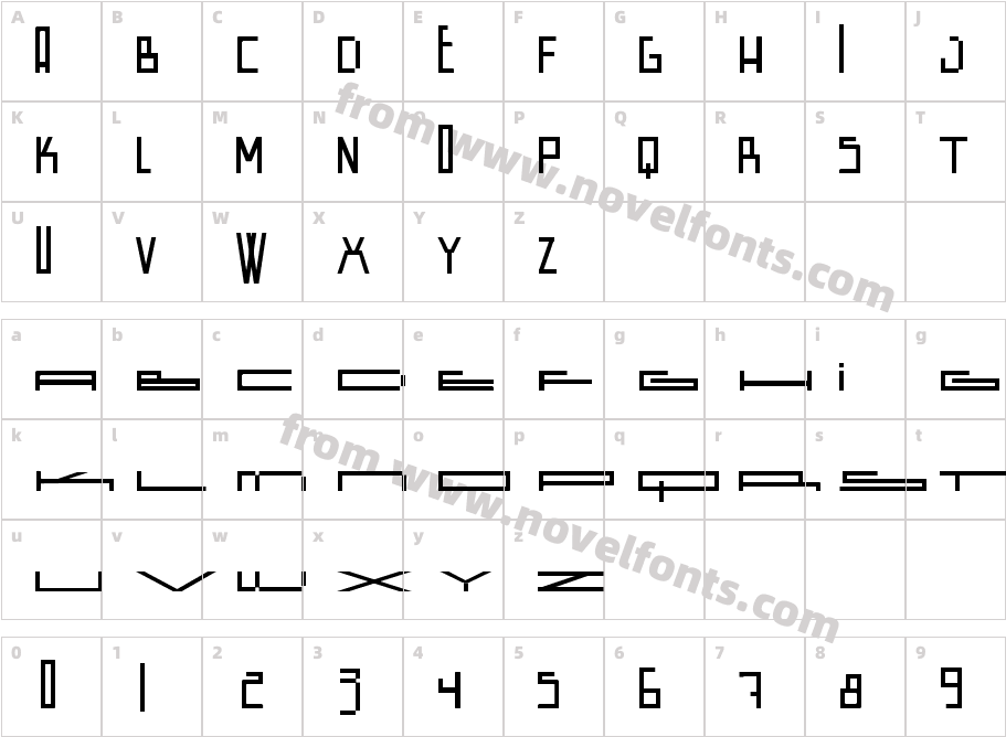 Wide SquareCharacter Map