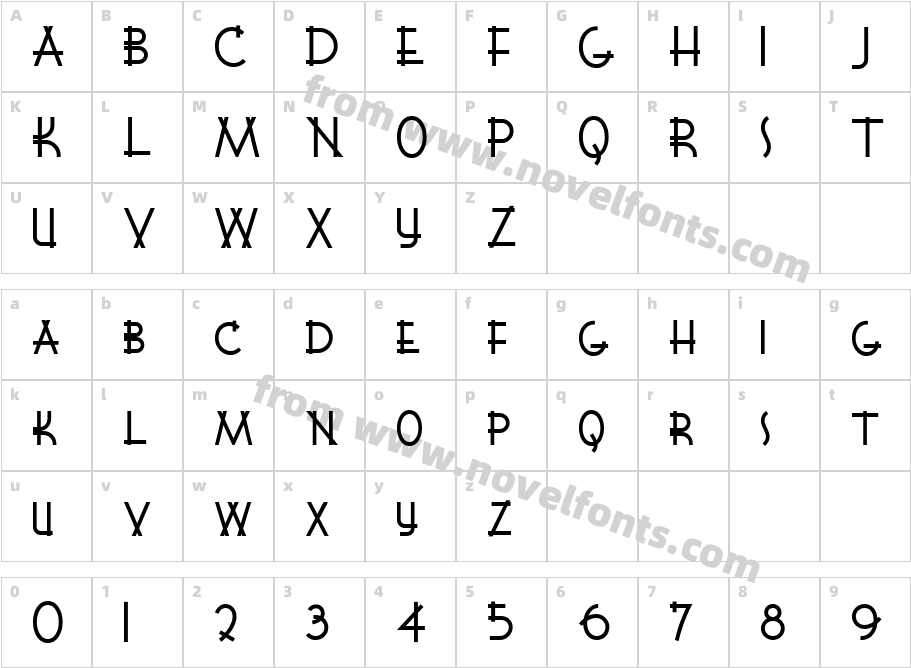 WigwamNF MediumCharacter Map