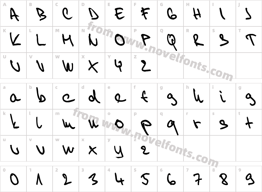 Willy 2Character Map