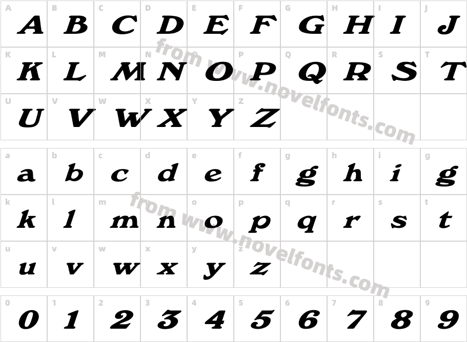 WindsorDemi.fogWd-fogItalicCharacter Map