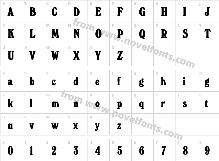 WindsorEF-ExtraBoldCondensedCharacter Map