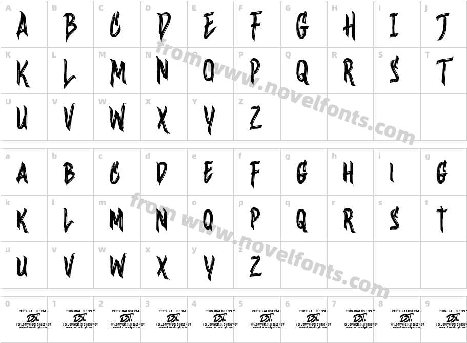 Wineer BrusshCharacter Map