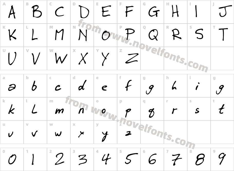 WinkieCharacter Map