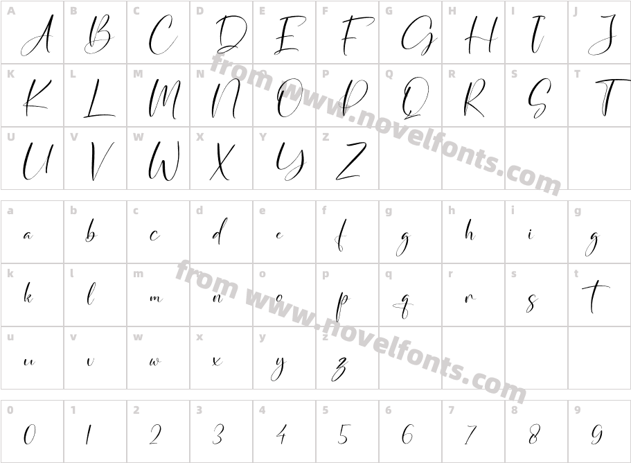 Winterland ItalicCharacter Map