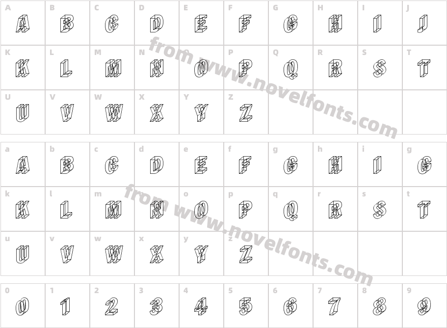 WireframeCharacter Map