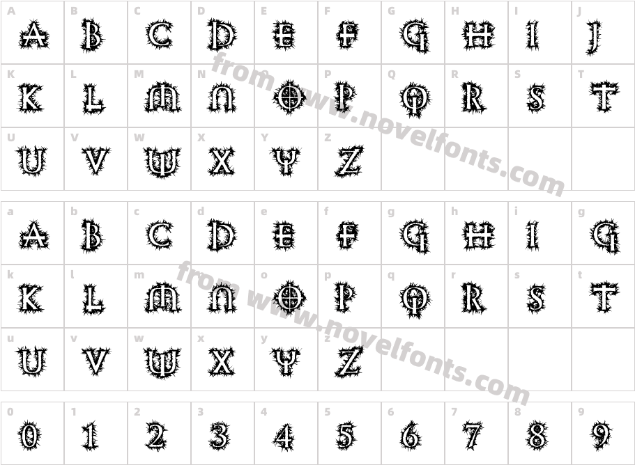 Witching HourCharacter Map