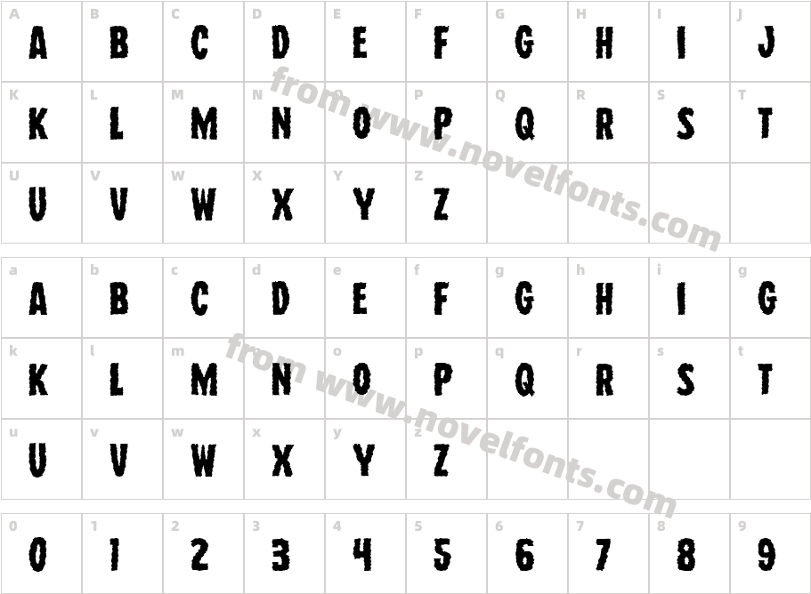 Wolf Brothers ExpandedCharacter Map