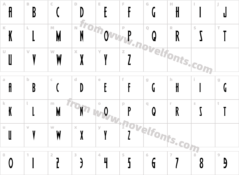 Wolf's Bane CondensedCharacter Map