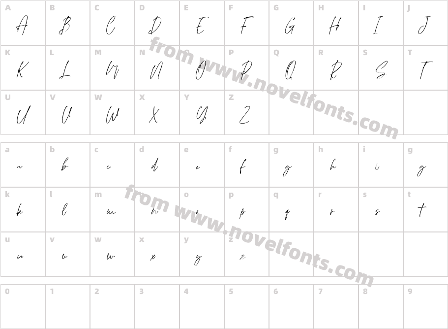 Wollyroots Free RegularCharacter Map