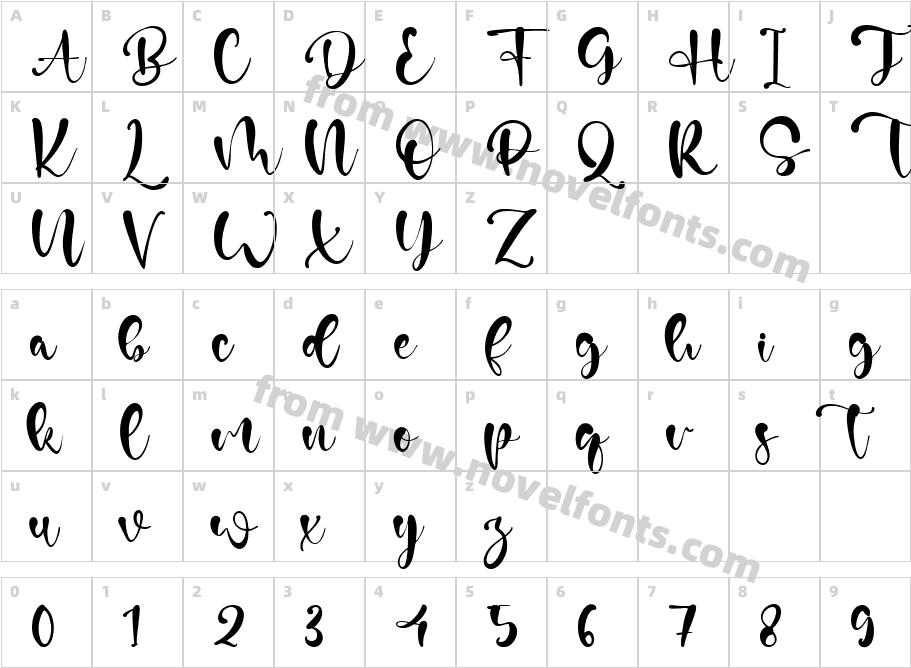 WoodineCharacter Map