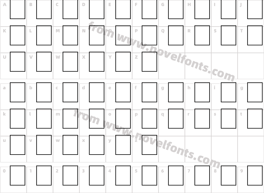 Wrenn Initials EmbossedCharacter Map