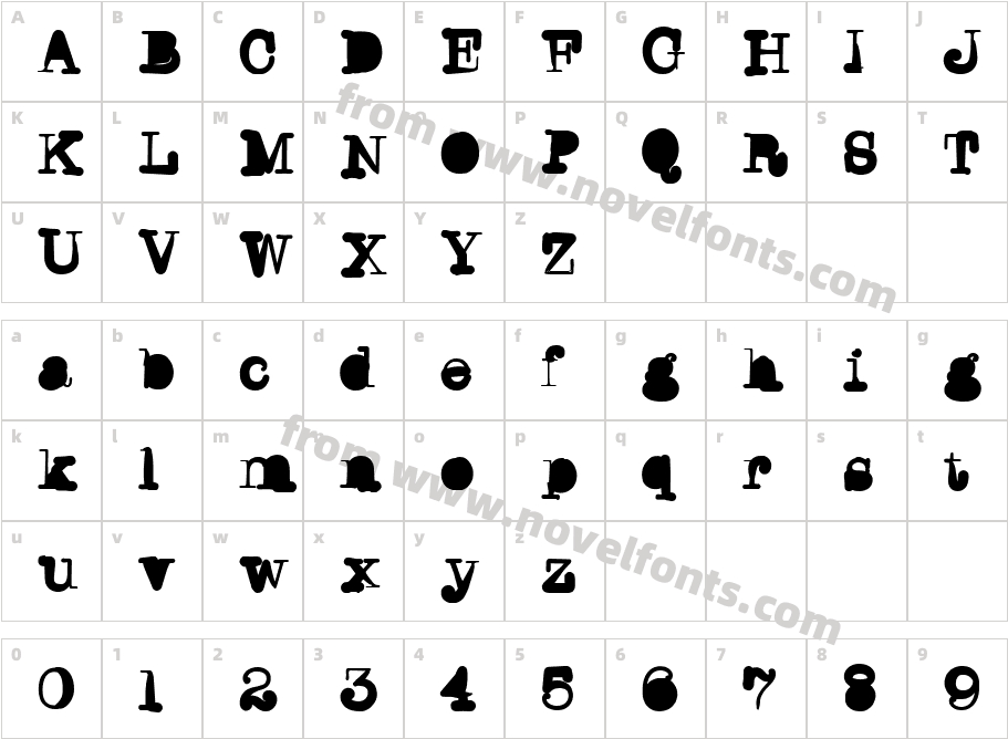 WritersBlockCharacter Map