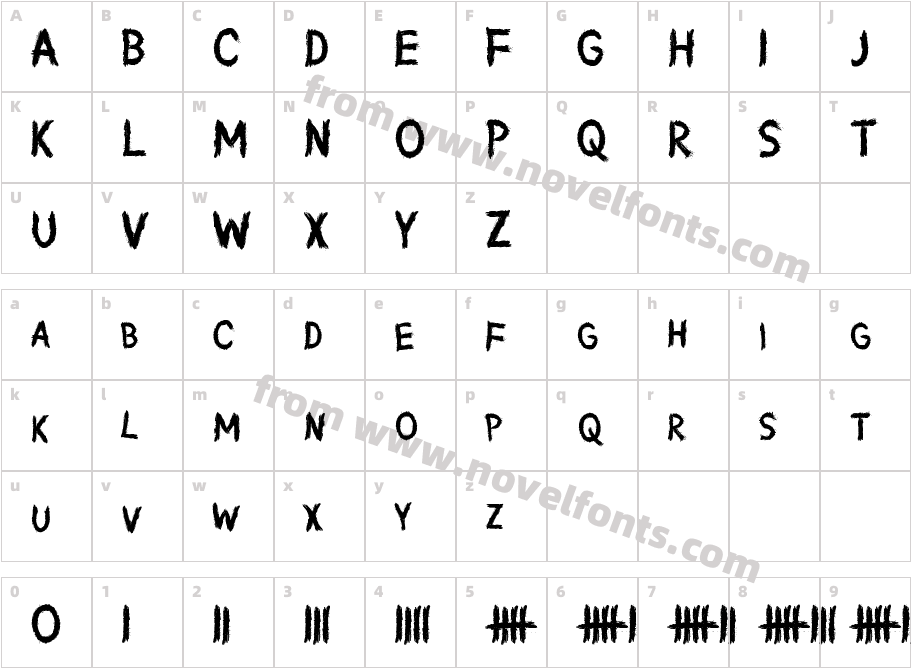 Writing Without InkCharacter Map